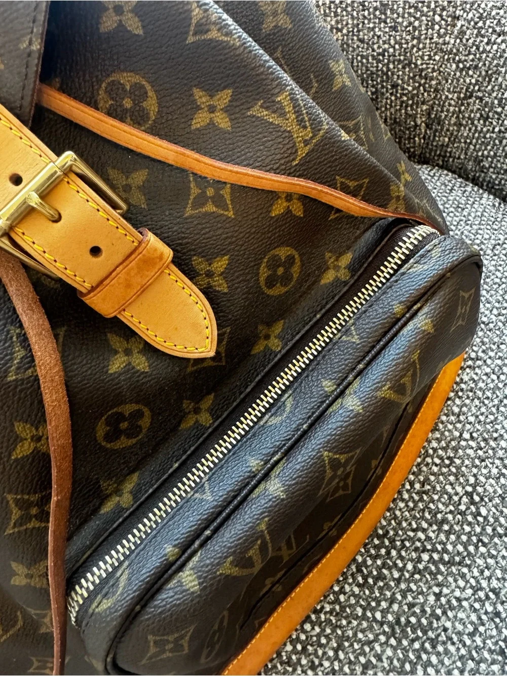 Louis Vuitton Monogram Canvas Backpack in Brown and Tan